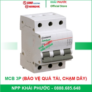 MCB 3P 3 PHA CB TÉP ĐƠN 3 CỰC ÁP TÔ MÁT APTOMAT ÁT TÔ MÁT ATOMAT 6A 10A 16A 20A 25A 32A 40A 50A 63A SINO SP VANLOCK