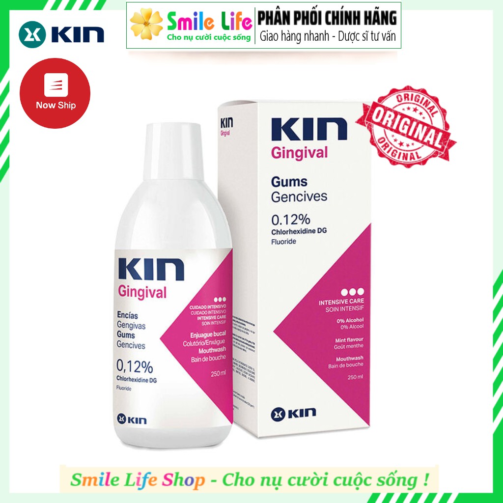 SMILE LIFE | [10 chai] Súc Miệng KIN Gingival ® 250ml (Chlohexidine 0.12%) - Sát Khuẩn Miệng Họng2