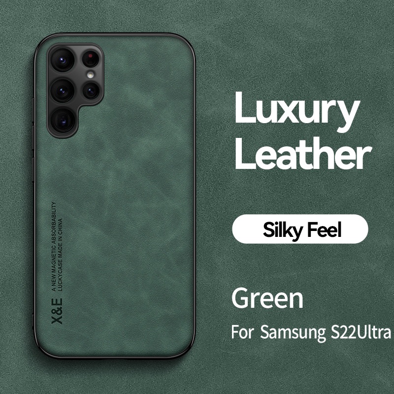 Ốp Điện Thoại Da Cừu Từ Tính Chống Sốc Cho Samsung Galaxy S20 FE 5G SS21 FE S22 Ultra S21+ Plus S 20 Ultra S22+ 5G S22 Plus S20