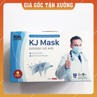 Khẩu trang y tế 3 lớp kháng khuẩn kj mask
