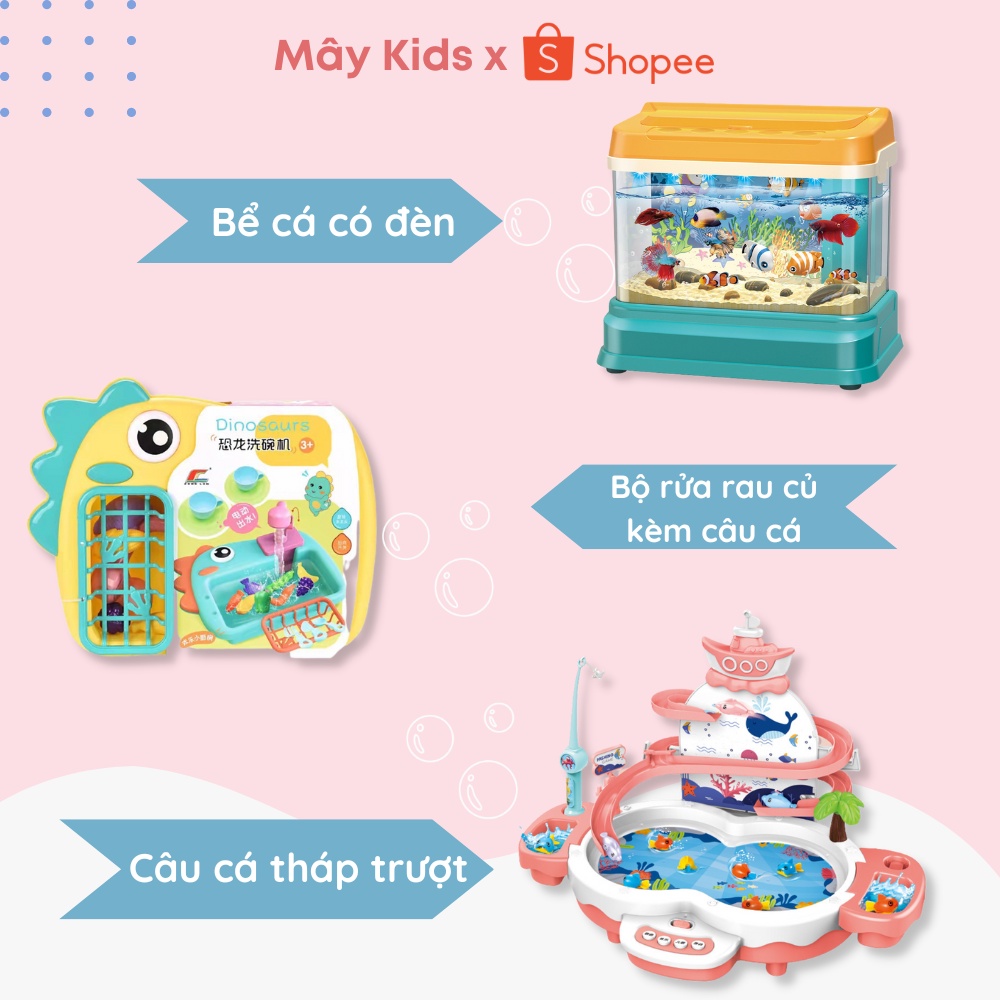 Đồ chơi bể cá, câu cá sinh động cho bé có âm nhạc và ánh sáng - Mây Kids