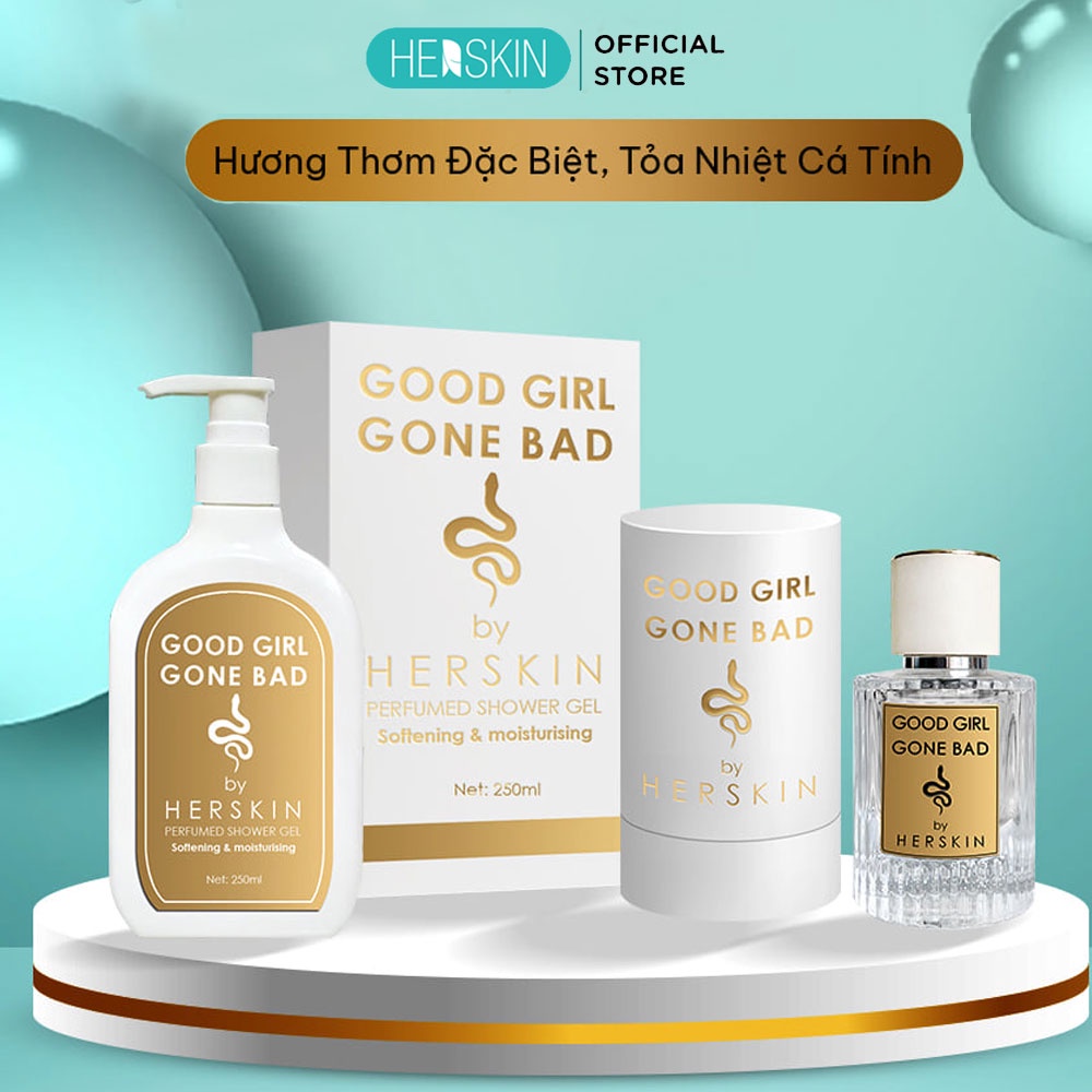 Combo Sữa Tắm 250ml + Nước Hoa Nữ 50ml Kilian Good Girl Gone Bad Herskin