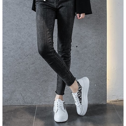 Giày thể thao nữ sneaker cao cấp đế cao 4cm thanh lịch 2022