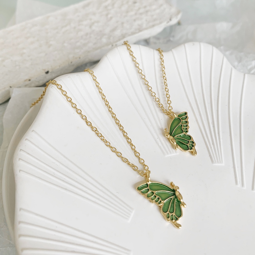 Set 2 Vòng cổ Mặt Hình Bươm Bướm Giấy Thời Trang Dành Cho Nữ