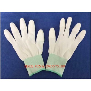 Găng tay PU phủ đầu ngón trắng (10 đôi/1 túi )