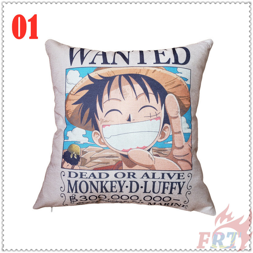 1 Vỏ Gối In Hình One Piece Luffy / Zoro / Sanji / Ace Trang Trí Nhà Cửa