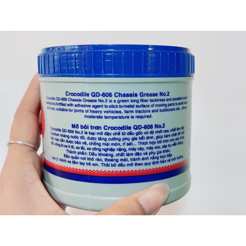 Mỡ bò chịu nhiệt cá sấu, mỡ bôi trơn Crocodile made in Tháilan hũ 500g