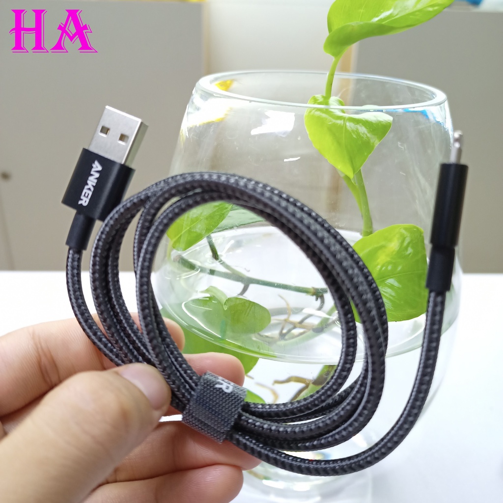 Cáp Sạc Anker USB L Cho ip6-ip14 A8152 Bện Dù Siêu Bền, Chip C89 Chống Cháy