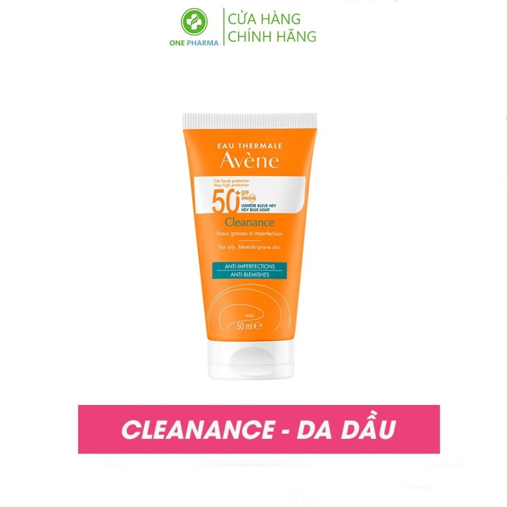 Kem Chống Nắng Dành Cho Da Dầu Mụn Avene Mattifying Cleanance Sunscreen SPF50+ 50ml (Loại Mới)