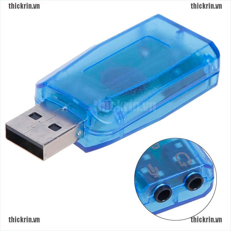 <Hot~new>3.5mm Mini External 3D USB Sound Card 5.1 Channel Audio Card Adapter Speaker