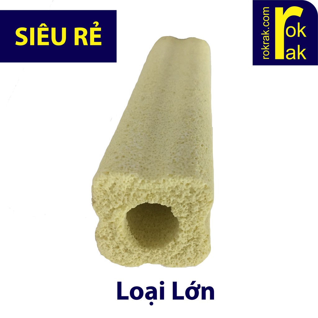 Thanh sứ lọc hoa mai vàng Micropore cỡ lớn - vật liệu lọc hồ cá cảnh