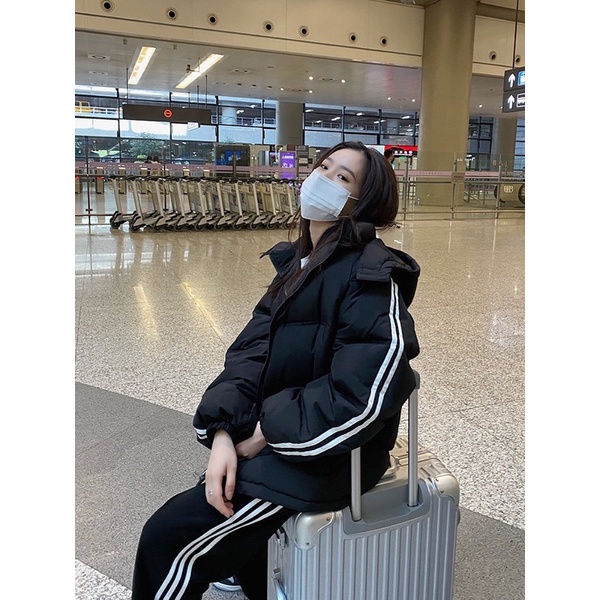 Áo Phao Nữ 2 Sọc Tay Kiểu Dáng Thể Thao Hàng Quảng Châu mới 2021 | BigBuy360 - bigbuy360.vn