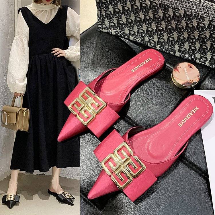 Sandal Mũi Nhọn Đế Bằng Cao Cấp Thời Trang Dành Cho Mùa Thu