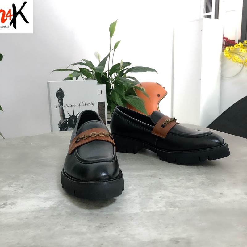 Giày lười nam, giày lười nam da bò, giày công sở nam, giày nam đế cao