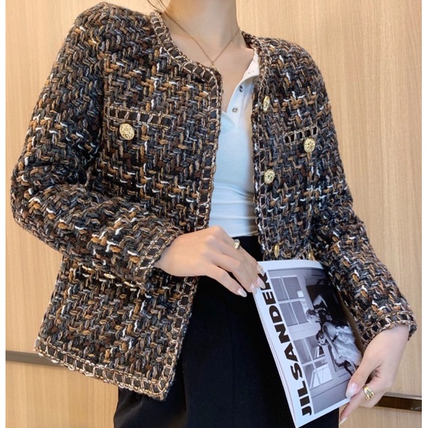 𝐎𝐑𝐃𝐄𝐑. Áo Khoác Dạ Tweet Tiểu Thư Siêu Dày