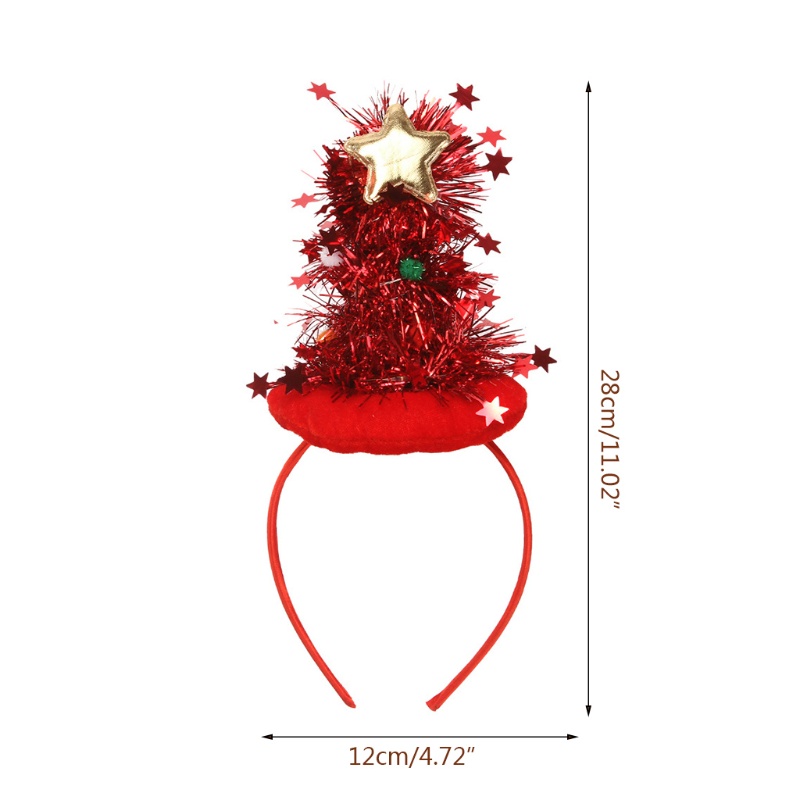 Flgo Băng Đô Cài Tóc Hình Cây Thông Giáng Sinh Lấp Lánh