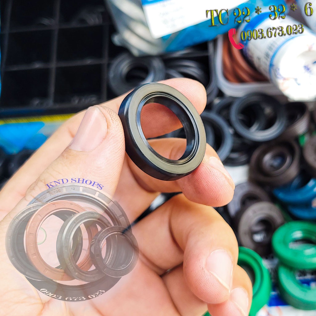 Phớt dầu SOG TC 22*32*6, Phớt lò xo chặn nhớt trục phụ tùng xe máy, Ô tô và máy sản xuất gạch men công nghiệp| KND Shops
