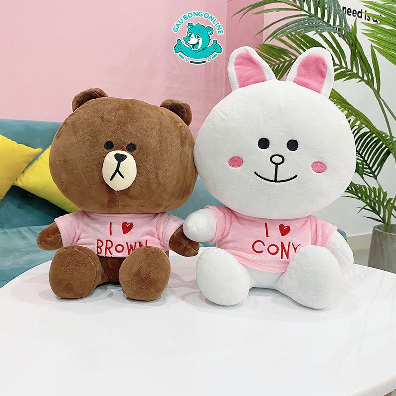 Gấu Bông Line Áo Đôi, Thỏ Cony - Gấu Brown Cao Cấp Gấu Bông Online