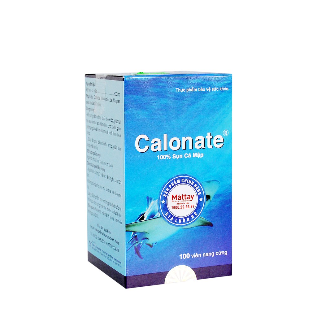 Calonate - Hộp 100 Viên - Sụn Cá Mập Giúp Tái Tạo Sụn Khớp