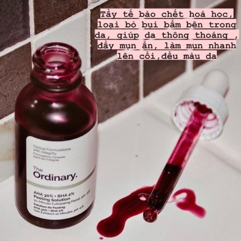 [Chuẩn Auth-có bill] Tẩy Da Chết The Ordinary AHA 30% + BHA 2% Peeling Solution
