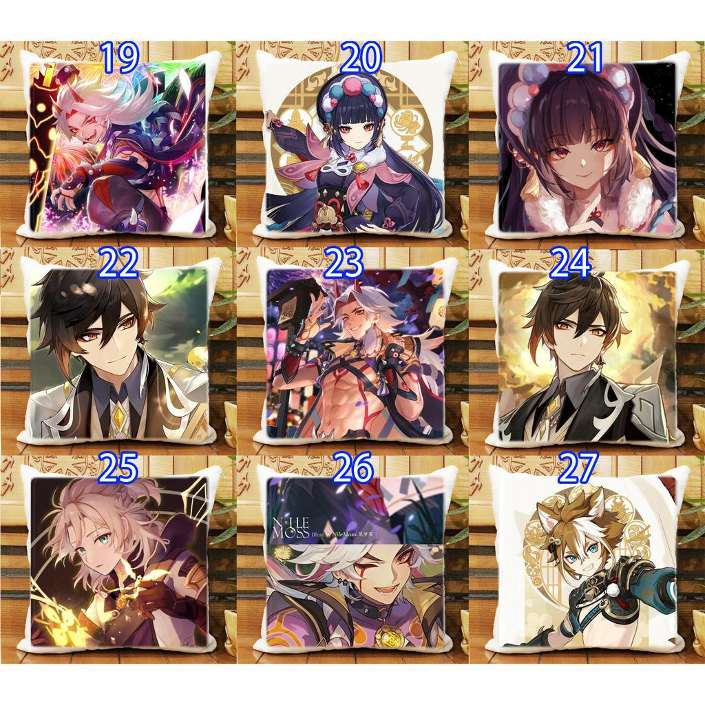 Gối in hình Zhongli  Albedo Arataki Itto Gorou Ningguang Noelle Yun Jin MA081393 gối vuông