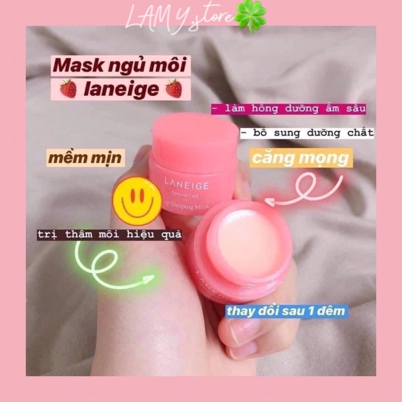 [Chính hãng] Mặt nạ ngủ ủ môi #Laneige minisize 15ml màu hồng ⚡️Hot⚡️