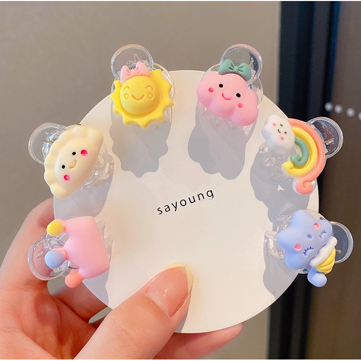 Kẹp Tóc Họa Tiết Hoạt Hình Phong Cách Hàn Quốc Xinh Xắn Cho Bé Gái