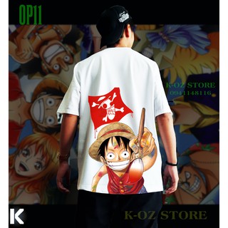 áo thun one piece OP11 OVERSIZE UNISEX (2 Màu ĐEN-TRẮNG)