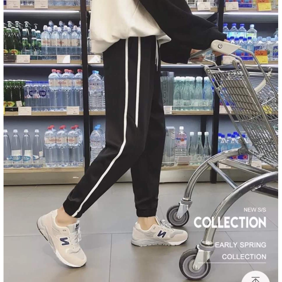 JOGGER PANTS UNISEX – QUẦN JOKER LINE SỌC ỐNG BÓ THỂ THAO NAM NỮ MẶC CẶP – FREESTYLE 10