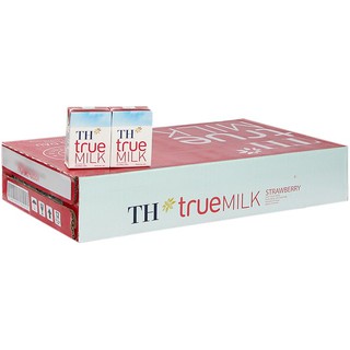 Sữa Tươi Tiệt Trùng TH True Milk Hương Dâu Hộp 110ml (Thùng 48 Hộp)