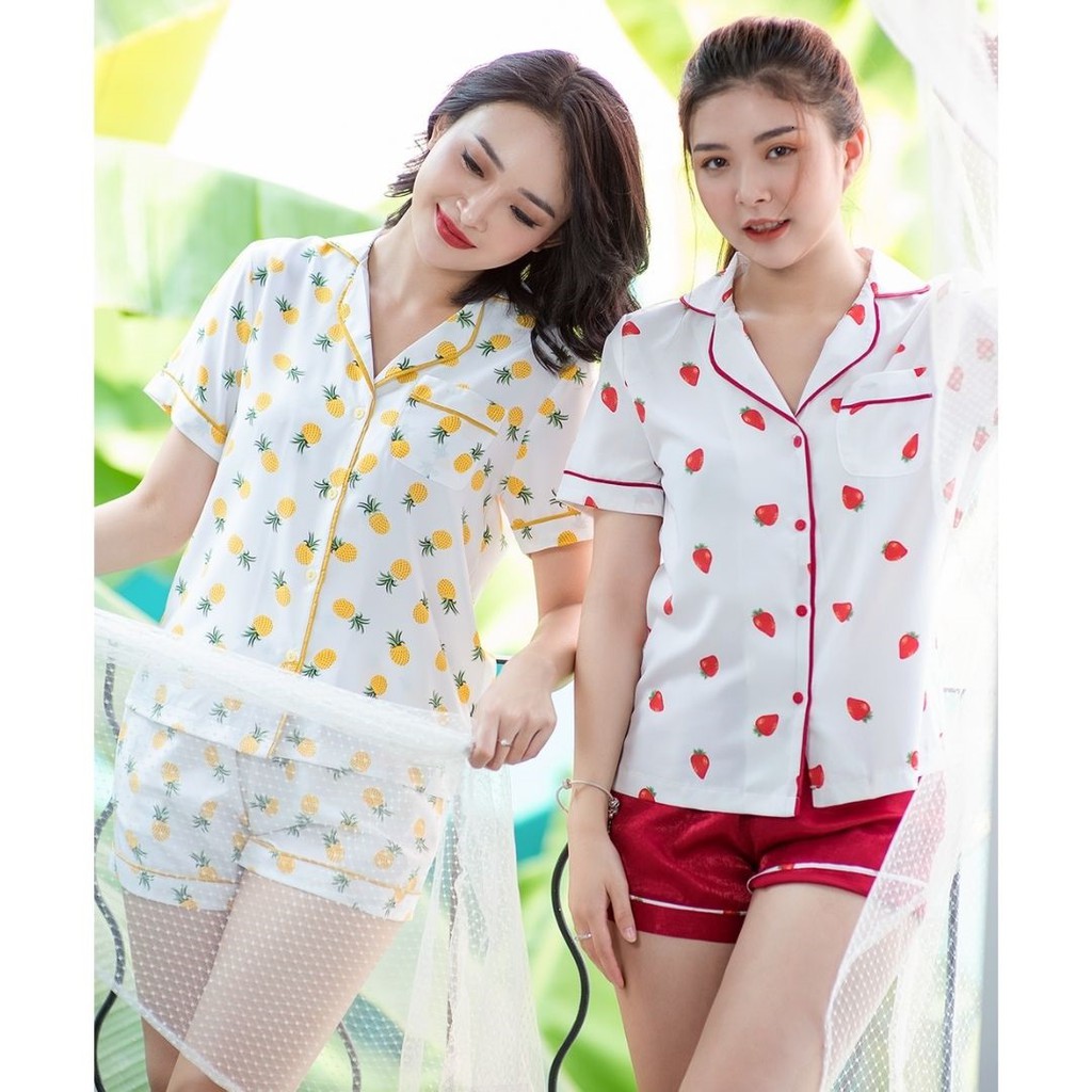 FEMEI - Đồ bộ mặc nhà Pyjama họa tiết trái thơm BNC004