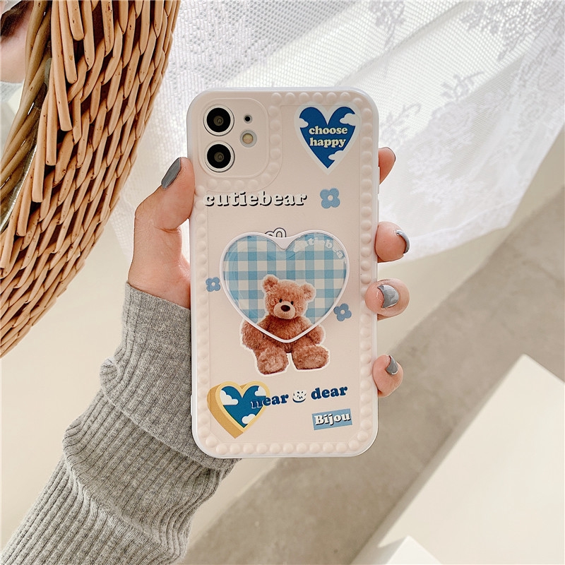 Ốp Điện Thoại Mềm Có Giá Đỡ Hình Gấu Cho Apple X / Xs / Xr / Se 7 / 11se20 | BigBuy360 - bigbuy360.vn