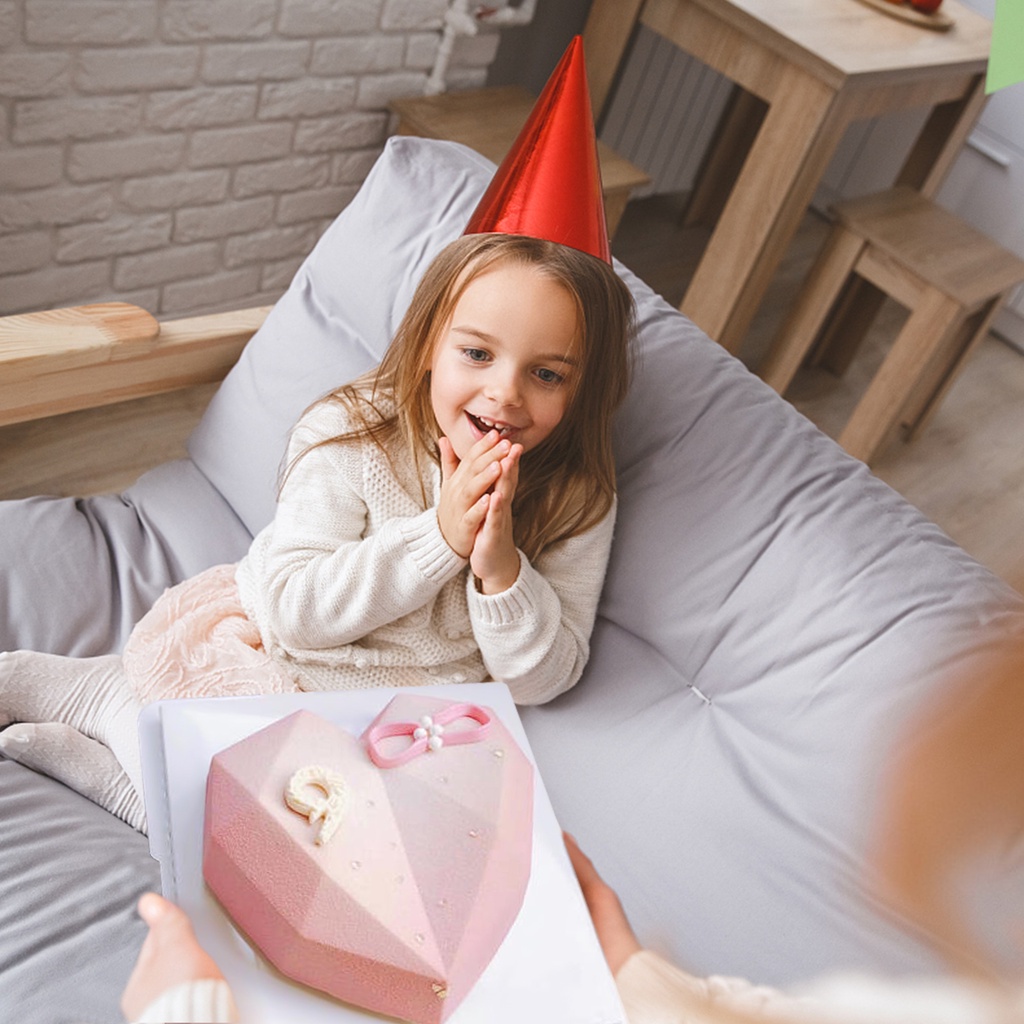 Khuôn Silicone Làm Bánh Tạo Hình Trái Tim/Hình Học Tiện Dụng