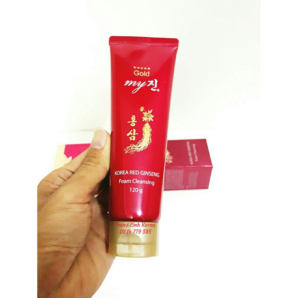 Sữa rửa mặt sâm đỏ Hàn Quốc / Sữa Rửa Mặt My Gold Hồng Sâm Korea
