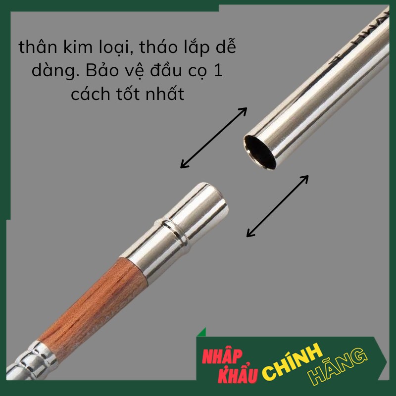 Cọ vẽ cao cấp Hwahong - thân kim loại - phù hợp để vẽ màu nước, đầu cọ từ lông thú, thiết kế sang chảnh