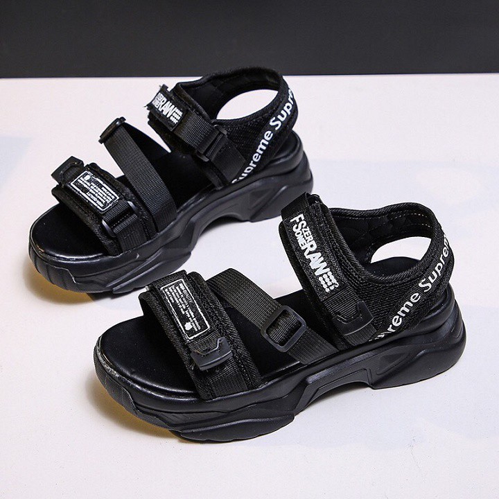 Free ship Dép sandal nữ đi học quai hậu đế cao êm chân 104