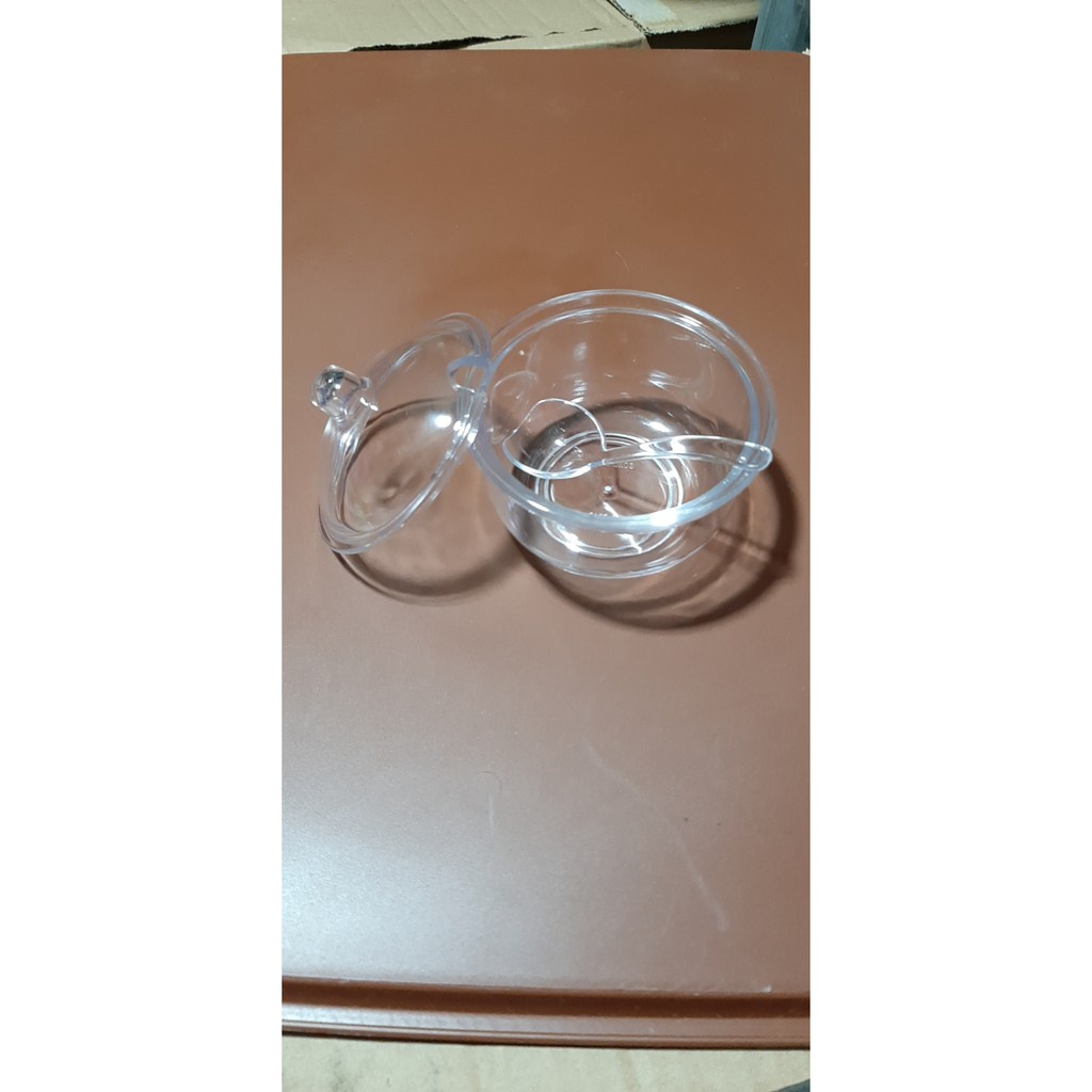 Bát hũ nhựa trong đựng đường muối tỏi ớt quán ăn 2842 HSL
