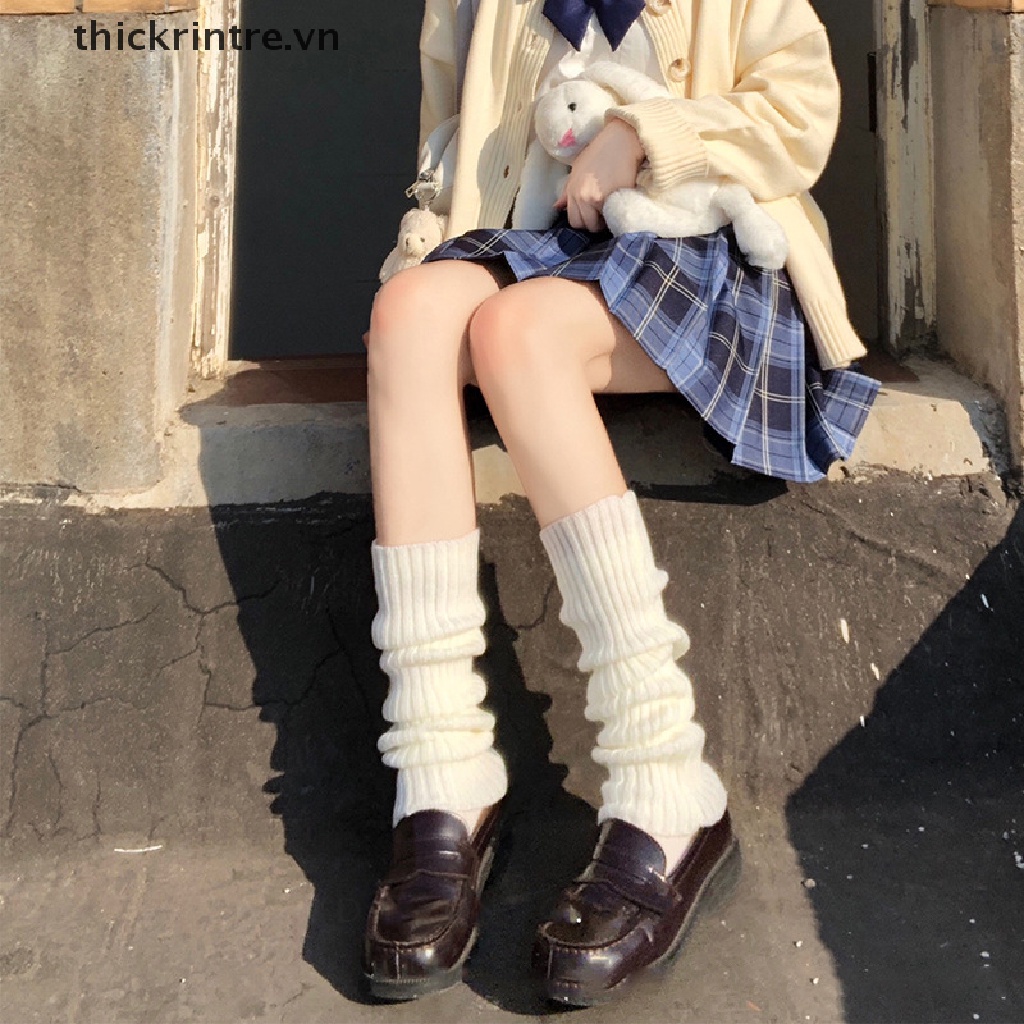 Tất Dệt Kim Giữ Ấm Chân Phong Cách Lolita Ngọt Ngào Cho Nữ