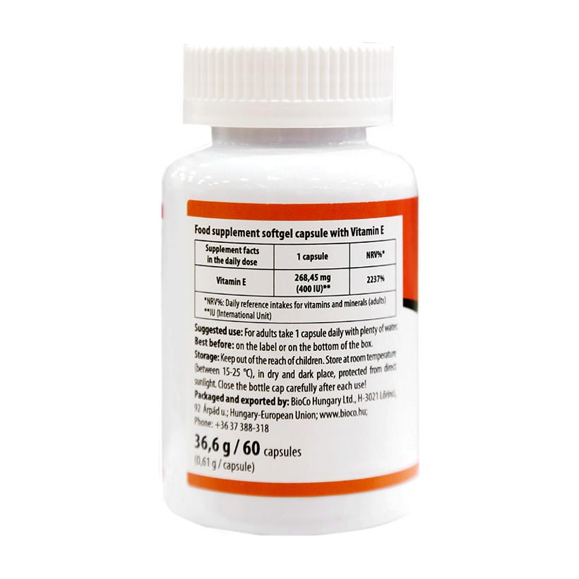 Viên uống vitamin E Bioco Huvit E4 - ngăn quá trình lão hóa, làm mờ tàn nhang, vết nám.