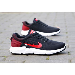 Giày Sneaker nam cao cấp mới - đỏ đen
