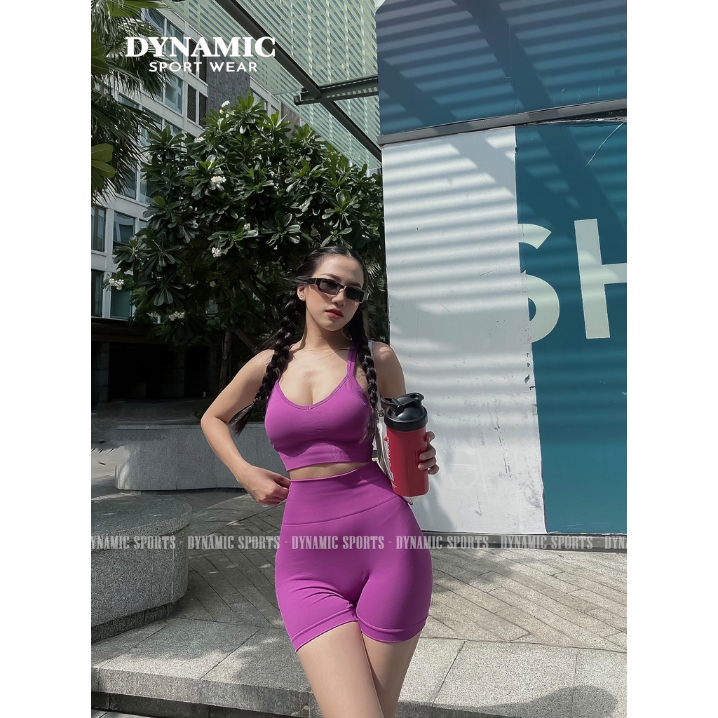 Set quần đùi và bra thể thao tập Gym,Yoga,Aerobic nữ Galaxy