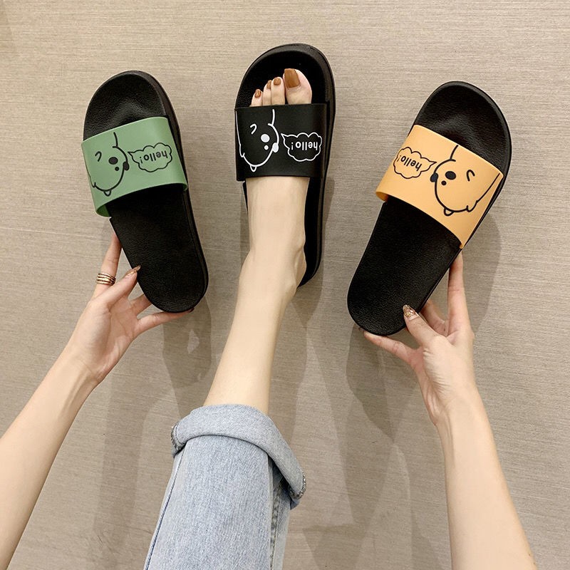 Dép sandal in hình gấu đáng yêu chống trơn trượt thời trang Hàn Quốc nữ tính