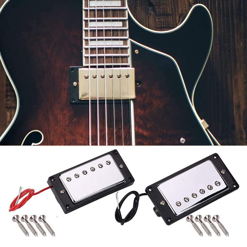 2Pcs Electric Guitar Humbucker Pickups Bridge,Compatible with LP Style Electric Guitar for Guitar Parts Replacement