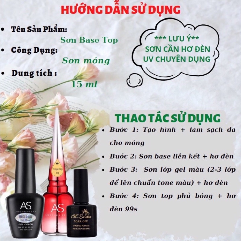 Base top sơn gel MLADEA mini sơn bóng liên kết sơn móng tay gel phụ kiện nail rẻ 8ml