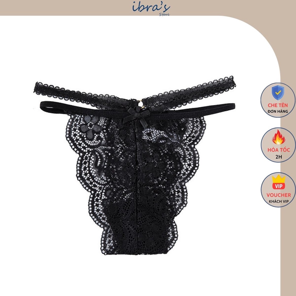Quần Lọt Khe Nữ Sexy IBRA Quần Lót Ren cạp thấp Gợi Cảm Lưới Xuyên thấu thiết kế dây Hông Quyến Rũ IBRA'S STORE i114