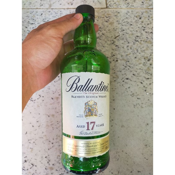 Vỏ Chai Rượu Ngoại Ballantines Thủy Tinh Châu Âu 700ML Trang Trí Nhà Cửa.