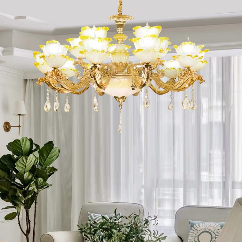 Đèn chùm pha lê TELT chuẩn loại 1 phong cách hiện đại, sang trọng, độc đáo - kèm bóng LED chuyên dụng