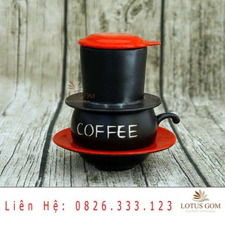 Bộ Phin Cafe Vintage Gốm Sứ Bát Tràng