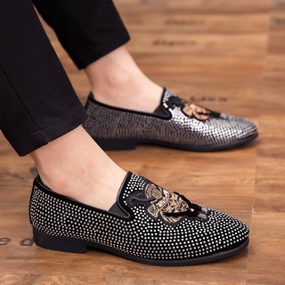Giày Slip On Đính Đá Size 38-47 Thời Trang Dành Cho Nam