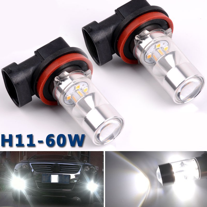Set 2 bóng đèn H8 H11 60W tiện dụng cho xe hơi